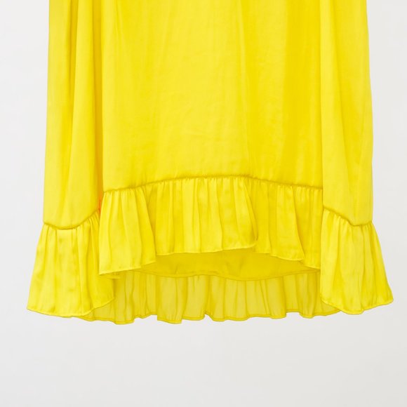 *SOLD* Smythe Yellow Satin Dress - Picture 6 of 8